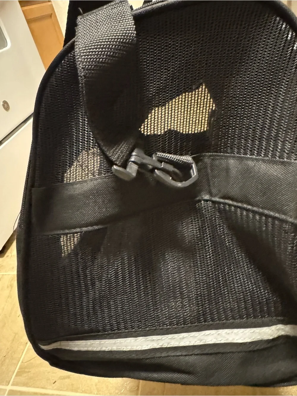 Black Soft-Sided Pet Travel Carrier with Ventilated Mesh